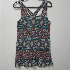 Rubbish Tribal Multi Color Print Tank Top